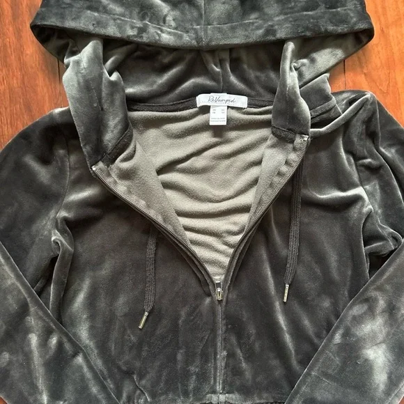 Gray Velour Zip-Up Jacket - Picture 4 of 5